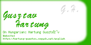 gusztav hartung business card